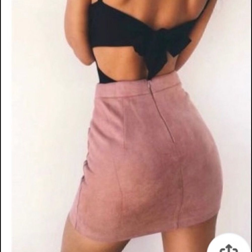 Suede lace-up skirt - Picture 2 of 5